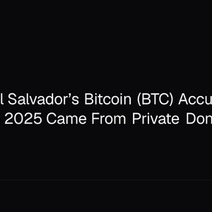 IMF Says El Salvador’s Bitcoin (BTC) Accumulation Since June 2025 Came From Private Donations