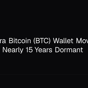 Satoshi-Era Bitcoin (BTC) Wallet Moves 40 BTC After Nearly 15 Years Dormant