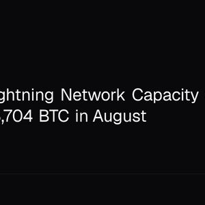 Bitcoin Lightning Network Capacity Slides 17.6% to 3,704 BTC in August