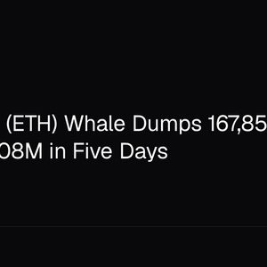 Ethereum (ETH) Whale Dumps 167,855 ETH Worth $408M in Five Days