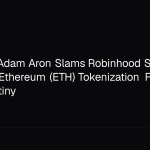 AMC CEO Adam Aron Slams Robinhood Stock Tokens as Ethereum (ETH) Tokenization Faces Legal Scrutiny