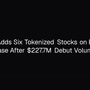 Coinbase Adds Six Tokenized Stocks on Ethereum (ETH) L2 Base After $227.7M Debut Volume
