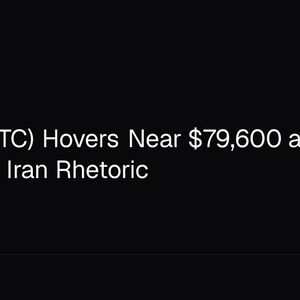 Bitcoin (BTC) Hovers Near $79,600 as Trump Escalates Iran Rhetoric
