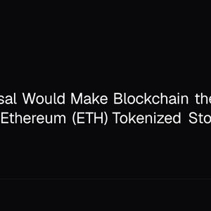 SEC Proposal Would Make Blockchain the Official Ledger for Ethereum (ETH) Tokenized Stocks