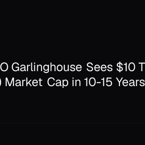 Ripple CEO Garlinghouse Sees $10 Trillion XRP (XRP) Market Cap in 10-15 Years