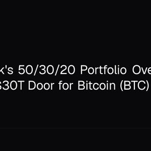 BlackRock's 50/30/20 Portfolio Overhaul Opens a $30T Door for Bitcoin (BTC)