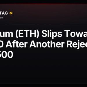 Ethereum (ETH) Slips Toward $2,400 After Another Rejection at $2,500