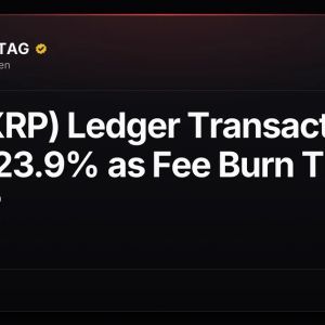 XRP (XRP) Ledger Transactions Jump 23.9% as Fee Burn Ticks Higher