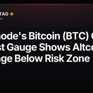 Glassnode's Bitcoin (BTC) Open Interest Gauge Shows Altcoin Leverage Below Risk Zone
