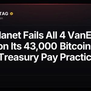 Metaplanet Fails All 4 VanEck Tests on Its 43,000 Bitcoin (BTC) Treasury Pay Practices