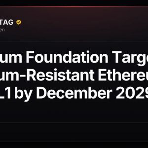 Ethereum Foundation Targets Quantum-Resistant Ethereum (ETH) L1 by December 2029