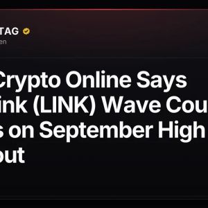 More Crypto Online Says Chainlink (LINK) Wave Count Hinges on September High Breakout