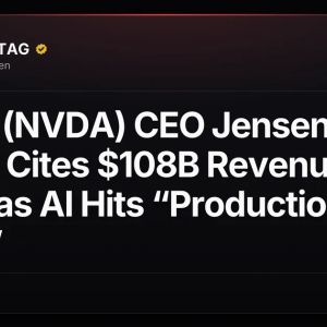 Nvidia (NVDA) CEO Jensen Huang Cites $108B Revenue Guide as AI Hits “Production Ramp”
