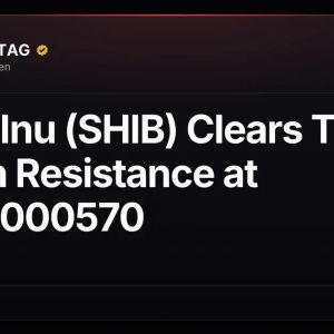 Shiba Inu (SHIB) Clears Two-Month Resistance at $0.00000570