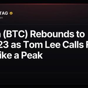 Bitcoin (BTC) Rebounds to $86,423 as Tom Lee Calls Fed Rate Hike a Peak