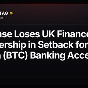 Coinbase Loses UK Finance Membership in Setback for Bitcoin (BTC) Banking Access