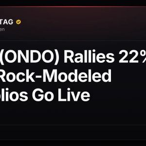 Ondo (ONDO) Rallies 22% as BlackRock-Modeled Portfolios Go Live