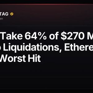 Longs Take 64% of $270 Million Crypto Liquidations, Ethereum (ETH) Worst Hit
