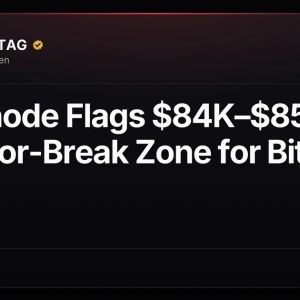 Glassnode Flags $84K–$85K as Make-or-Break Zone for Bitcoin (BTC)