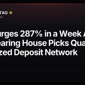 QNT Surges 287% in a Week After The Clearing House Picks Quant for Tokenized Deposit Network