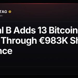 Capital B Adds 13 Bitcoin (BTC) Through €983K Share Issuance