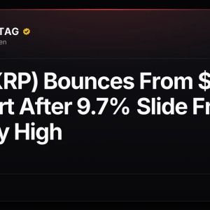 XRP (XRP) Bounces From $1.47 Support After 9.7% Slide From Weekly High