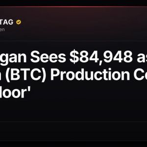JPMorgan Sees $84,948 as Bitcoin (BTC) Production Cost 'Soft Floor'