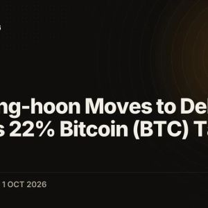 Kim Sang-hoon Moves to Delay Korea's 22% Bitcoin (BTC) Tax to 2029