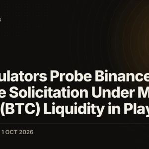EU Regulators Probe Binance Over Reverse Solicitation Under MiCA, Bitcoin (BTC) Liquidity in Play