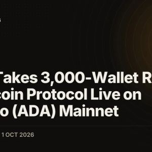 RealFi Takes 3,000-Wallet RWA Stablecoin Protocol Live on Cardano (ADA) Mainnet