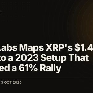 Cobot Labs Maps XRP's $1.49 Range to a 2023 Setup That Preceded a 61% Rally