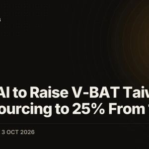 Shield AI to Raise V-BAT Taiwan Parts Sourcing to 25% From 16%