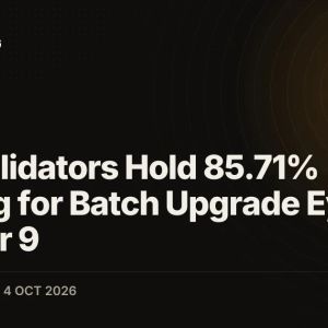 XRP Validators Hold 85.71% Backing for Batch Upgrade Eyed on October 9