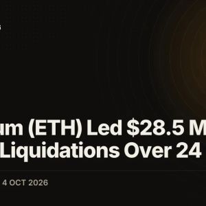 Ethereum (ETH) Led $28.5 Million in Crypto Liquidations Over 24 Hours