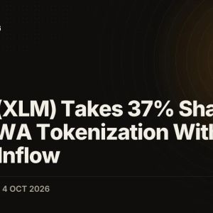 Stellar (XLM) Takes 37% Share of Daily RWA Tokenization With $36.4 Million Inflow