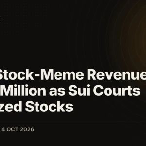 Flap's Stock-Meme Revenue Hits $10.29 Million as Sui Courts Tokenized Stocks