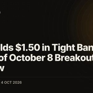 XRP Holds $1.50 in Tight Band Ahead of October 8 Breakout Window