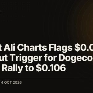 Analyst Ali Charts Flags $0.095 Breakout Trigger for Dogecoin (DOGE) Rally to $0.106