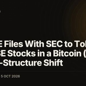 OKXICE Files With SEC to Tokenize 63 NYSE Stocks in a Bitcoin (BTC) Market-Structure Shift