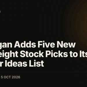 JPMorgan Adds Five New Overweight Stock Picks to Its October Ideas List