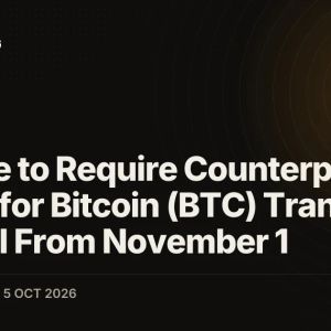 Binance to Require Counterparty Details for Bitcoin (BTC) Transfers in Brazil From November 1