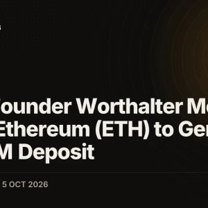 POAP Founder Worthalter Moves 4,000 Ethereum (ETH) to Gemini in $10.79M Deposit