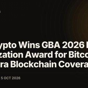 BeInCrypto Wins GBA 2026 Best Organization Award for Bitcoin (BTC) Era Blockchain Coverage