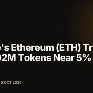 Bitmine's Ethereum (ETH) Treasury Hits 6.02M Tokens Near 5% Supply Goal
