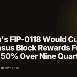 Filecoin's FIP-0118 Would Cut Consensus Block Rewards From 95% to 50% Over Nine Quarters