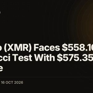 Monero (XMR) Faces $558.10 Fibonacci Test With $575.35 Retest at Stake