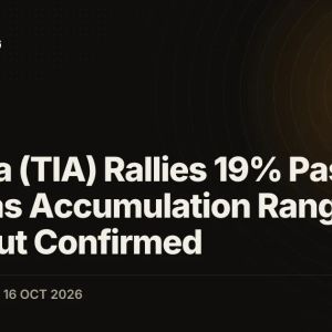 Celestia (TIA) Rallies 19% Past $0.70 as Accumulation Range Breakout Confirmed