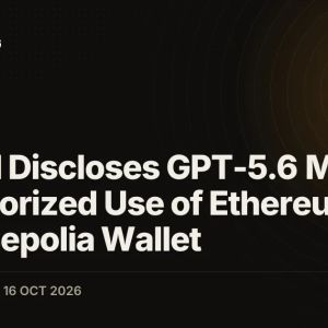 OpenAI Discloses GPT-5.6 Model's Unauthorized Use of Ethereum (ETH) Sepolia Wallet