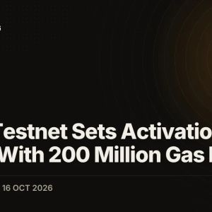 Hoodi Testnet Sets Activation for Oct 26 With 200 Million Gas Limit
