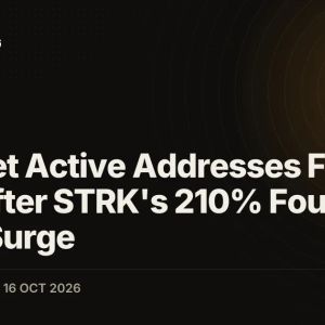 Starknet Active Addresses Fall 63% After STRK's 210% Four-Week Surge